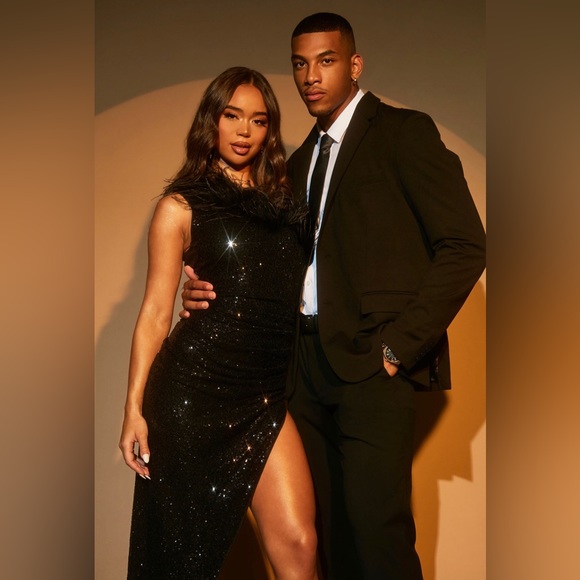 Black Sequin Maxi Dress - Picture 4 of 7